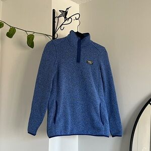 Performance Blue Quarter‑Button Men's Fleece Pullover